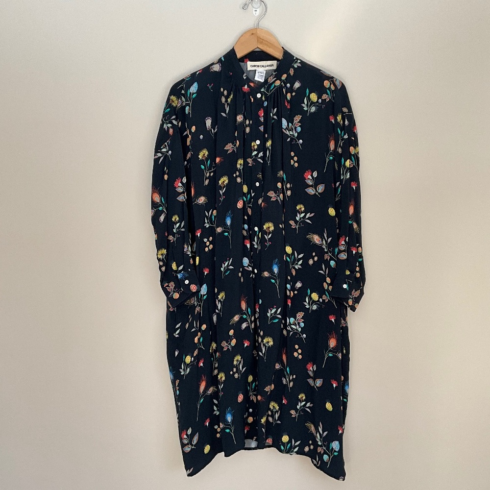 Caron Callahan Aurora Floral Cupro Dress (L) NWT